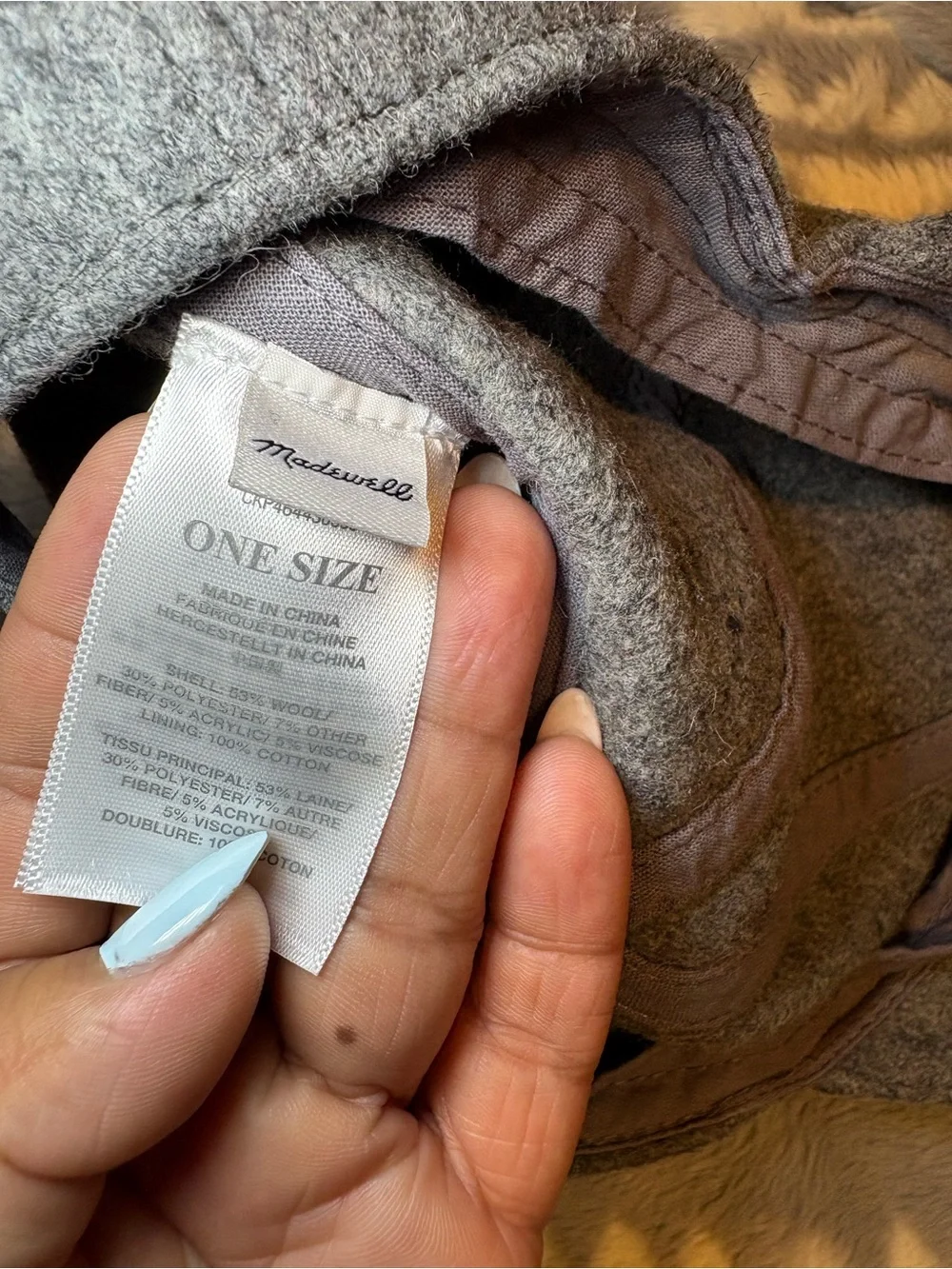 Madewell Gray Wool-Blend Cap